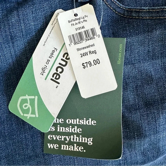 L.L.Bean Women's BeanFlex Straight-Leg Jeans Size 24W - Picture 2 of 9